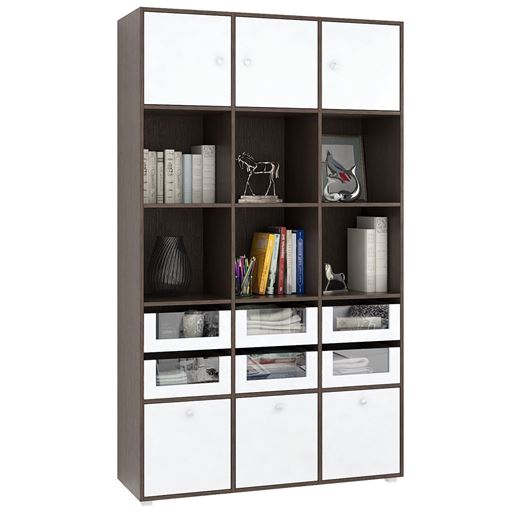 Стеллаж Прайм-53-3 венге / белый