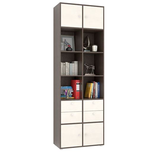 Стеллаж Прайм-62-2 венге / дуб молочный