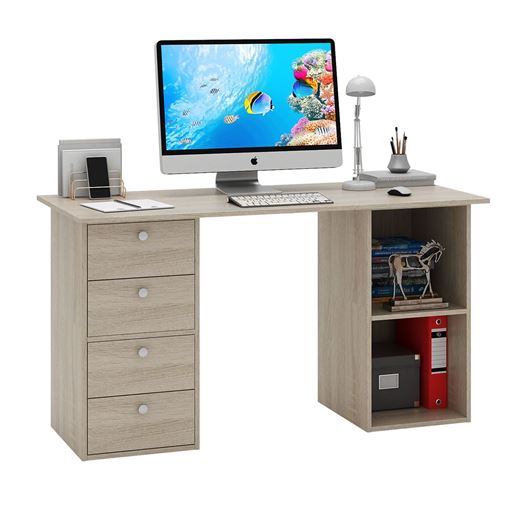 Стол двухтумбовый Прайм-63 дуб сонома