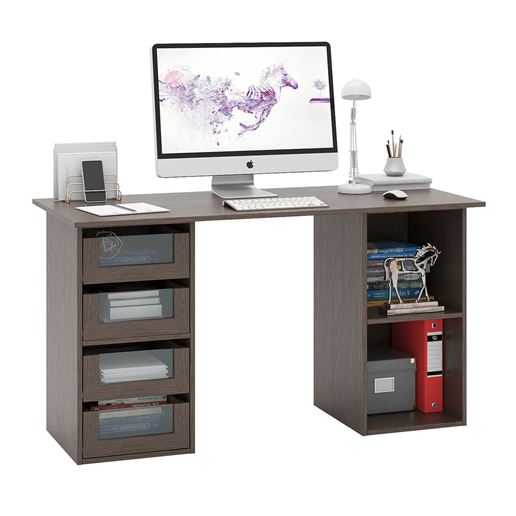 Стол двухтумбовый Прайм-64 венге