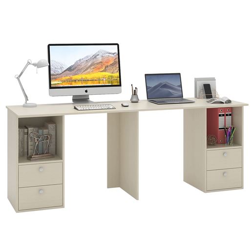 Стол для двоих Прайм-87 дуб молочный