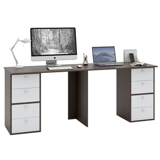 Стол для двоих Прайм-88 венге / белый