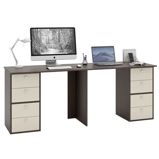 Стол для двоих Прайм-88 венге / дуб молочный