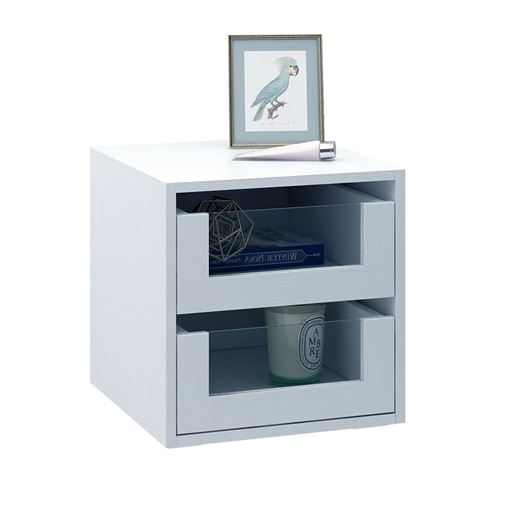 Тумба прикроватная Прайм-11-3 подвесная / напольная белый