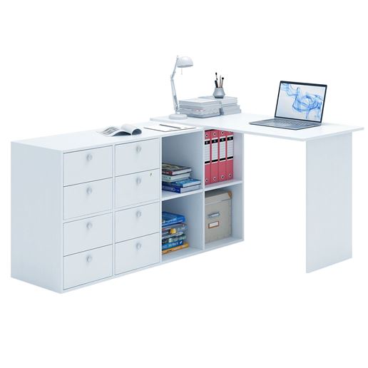 Угловой стол Прайм-50 белый