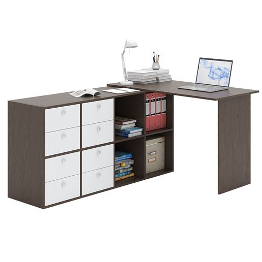 Угловой стол Прайм-50 венге / белый