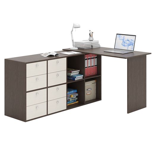 Угловой стол Прайм-50 венге / дуб молочный