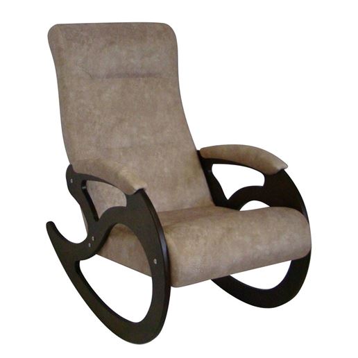 Кресло качалка Венера/Темный орех/Серо-коричневый ТОРОНТО 01