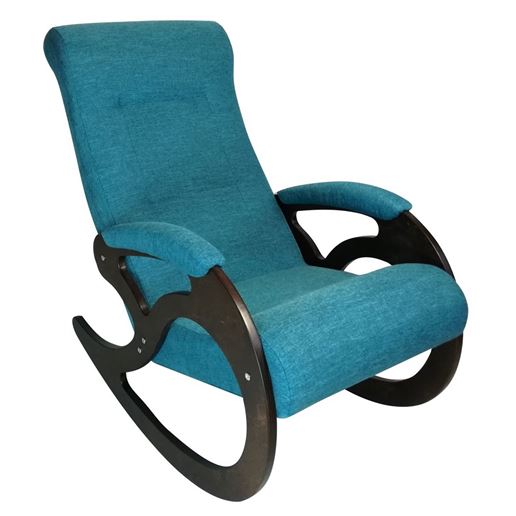 Кресло качалка Венера/Темный орех/Синий БИНГО 10