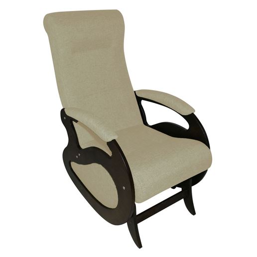 Кресло качалка Маятник/Темный орех/Бежевый БИНГО 31