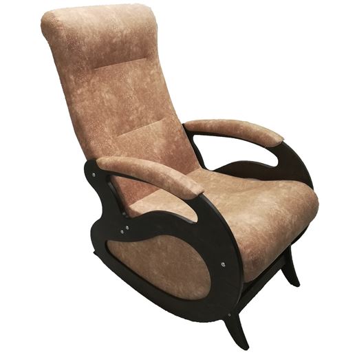 Кресло качалка Маятник/Темный орех/Серо-коричневый ТОРОНТО 01