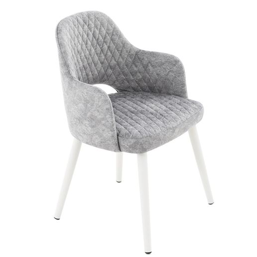 Стул Абсент/Металл Белый муар/ТканьДиджитал силвер