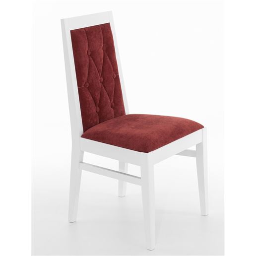 Стул Антонио/Массив березы Тон 9, Эмаль белая/Ткань, велюрДана 32