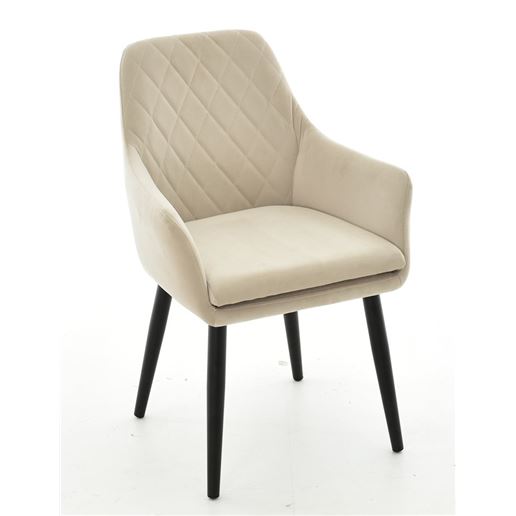 Стул Ардеко/Металл Черный матовый Муар/ВелюрМонолит беж