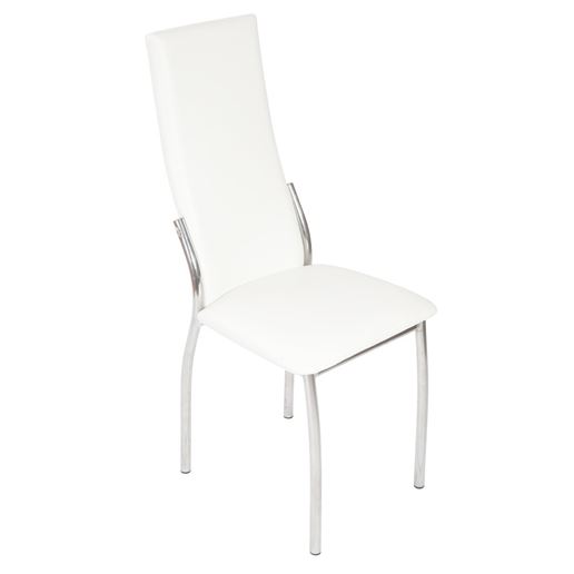 Стул Асти 2/Металл Хром/ЭкокожаАврора вайт