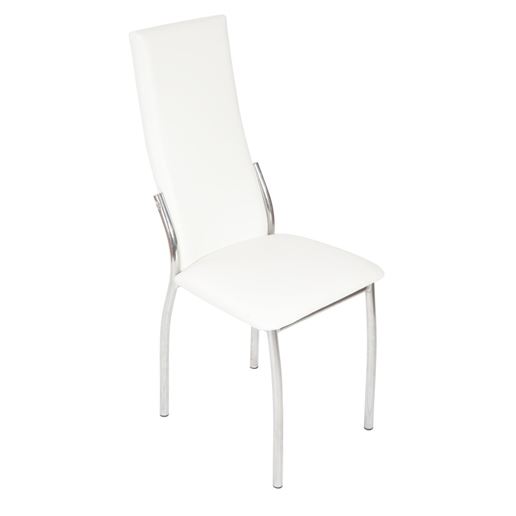 Стул Асти2/Металл Хром/ЭкокожаНитро вайт
