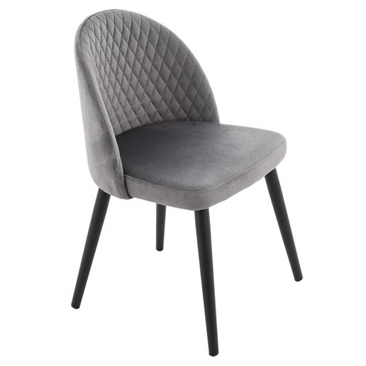 Стул Белиз/Металл Черный муар/ТканьMonolit Grey