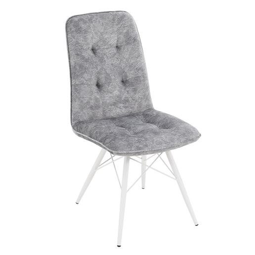 Стул Бордо 2/Металл Белый Паук/ВелюрДиджитал силвер