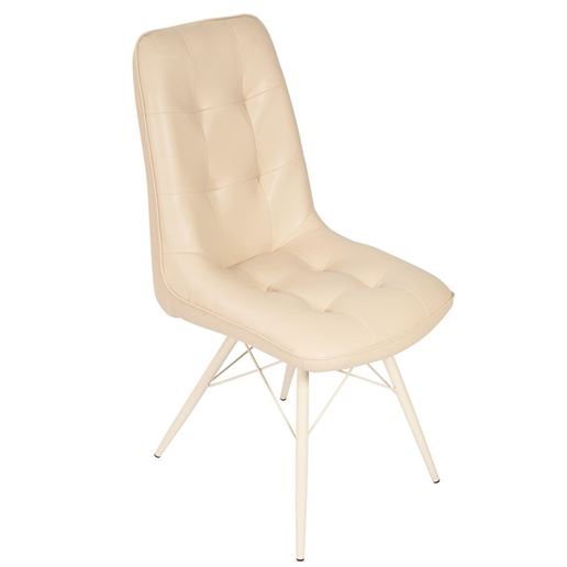 Стул Бордо/Металл Молочный Паук/ЭкокожаАврора крем