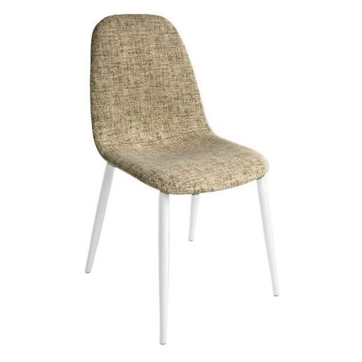 Стул Дольче СМ 23/1-02/Металл RAL 9016 белый/ТканьArta-101мол шоколад