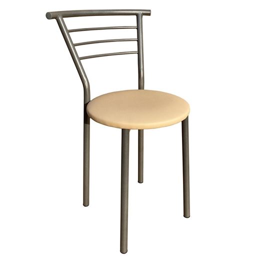 Стул Искра №18/Металл Искра/Экокожа15МС (бежевый)