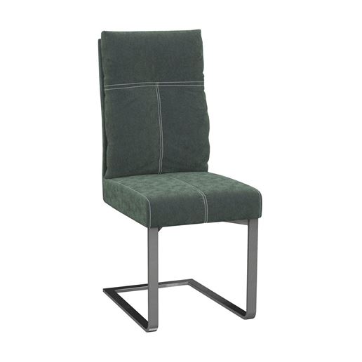 Стул Лофт/Металл Матированная сталь/Ткань, велюр Дана 06, Зеленый
