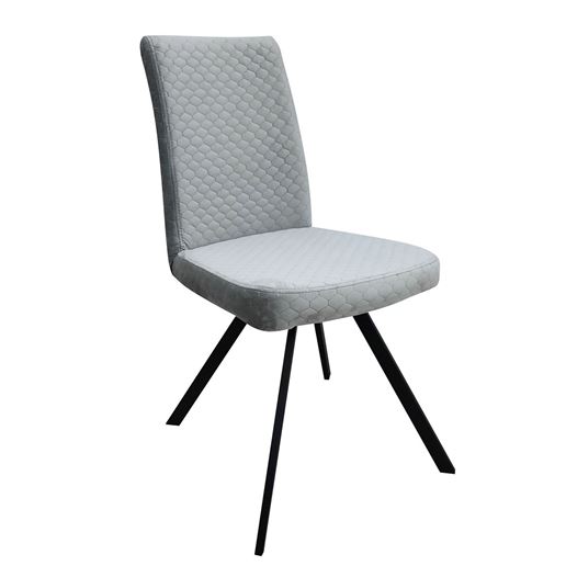 Стул М21/Металл Черный/Ткань, велюрДаймонд 022 (серый)