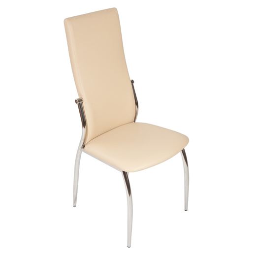 Стул Мартини 2/Металл Хром/ЭкокожаАврора крем