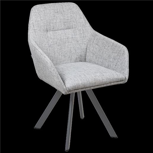 Стул Ортон ЛУЧ /Металл Маренго серый/ТканьСветло-серый Arta-500