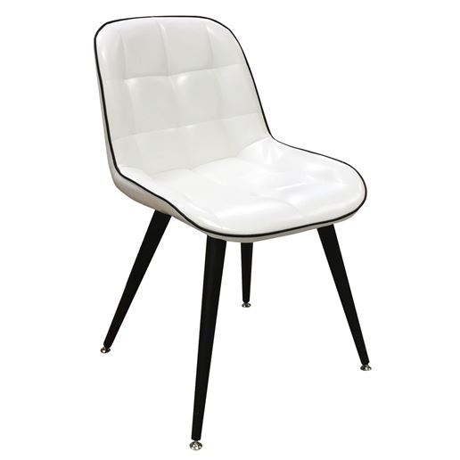 Стул Прованс/Металл Черный муар/ЭкокожаНитро вайт