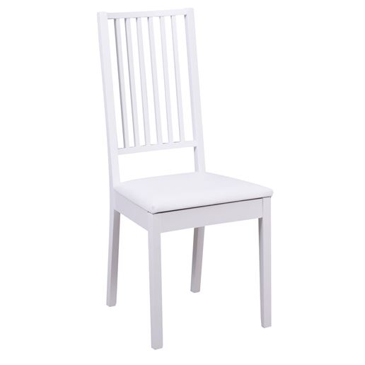 Стул Родос 2/Массив бука Белый матовый/ЭкокожаБелый 211