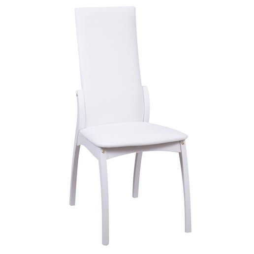 Стул Токио 1/Массив бука Белый матовый/ЭкокожаБелый 211