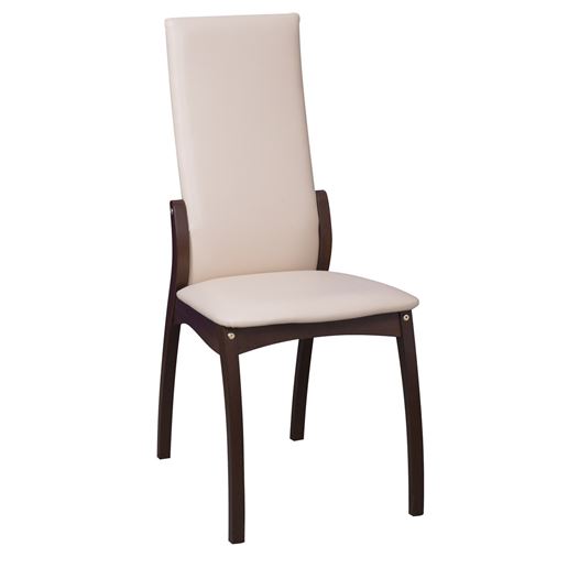 Стул Токио 1/Массив бука Орех темный/ЭкокожаБежевый 115