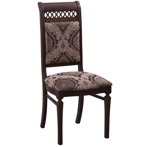 Стул Флоренция 1/Массив бука Орех темный/Ткань 306, Коричневый узор