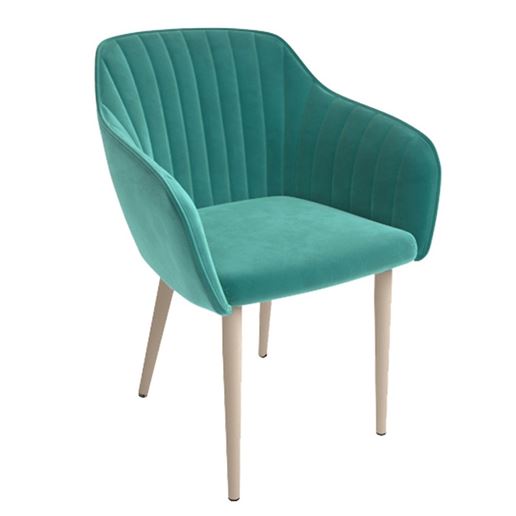 Стул Шандон/Металл RAL 1019 серо-бежевый/Ткань, велюрVelutto 43, Мята