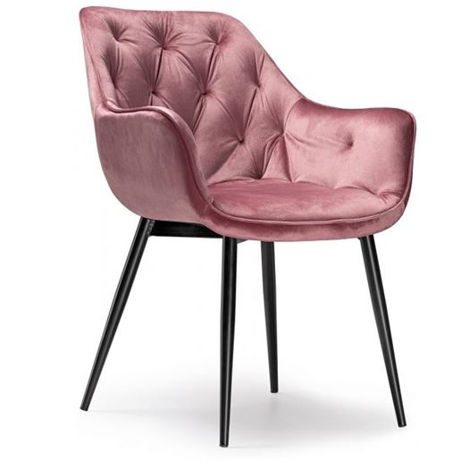 Стул на металлокаркасе Remo dark pink