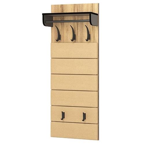 Прихожая Ольга-лофт 6.1/ЛДСП/51*31*135/Дуб крафт золотой/Темно-серый