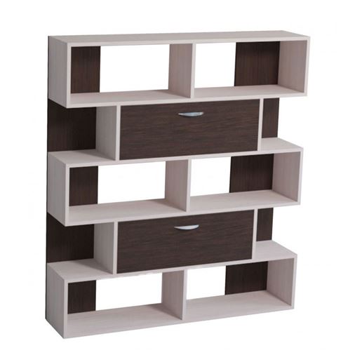 Стеллаж Удобный УС-3/120*26*134/Венге светлый/Венге темный