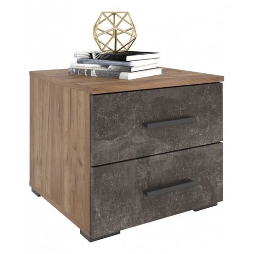 Тумбочка Брайтон T45 ( Тумба прикроватная БРАЙТОН Т45 ДУБ КРАФТ + БЕТОН)