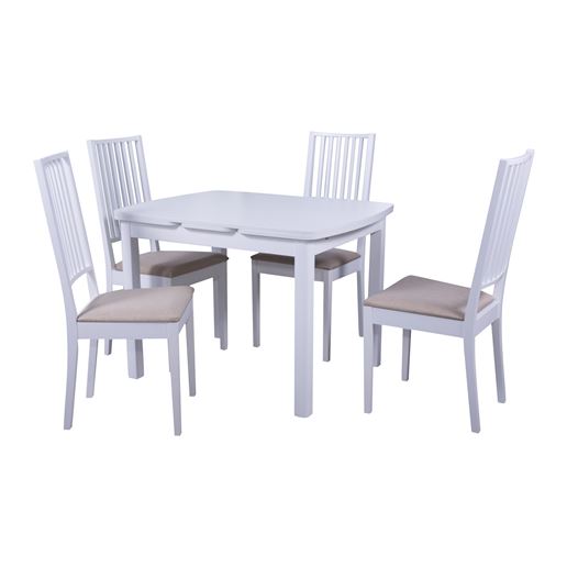 Обеденная группа Орлеан/Родос белый матовый