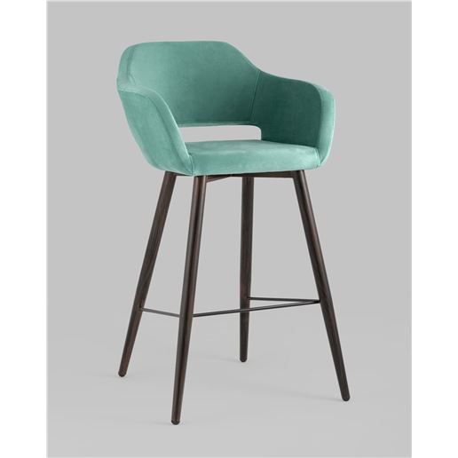 Стул барный Саймон велюр морской