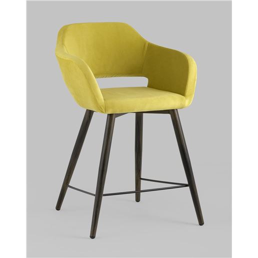 Стул полубарный Саймон велюр золотистый