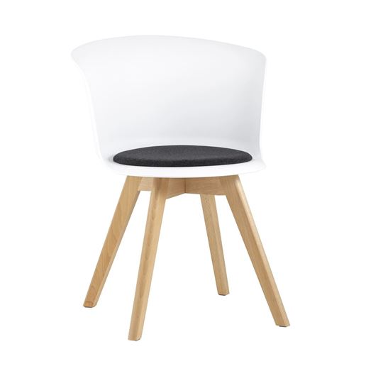 Стул Moon с подушкой белый