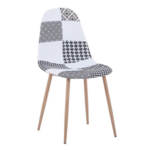 Стул Валенсия пэчворк черно-белый
