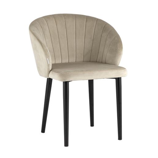 Стул с подлокотниками Шон велюр бежевый