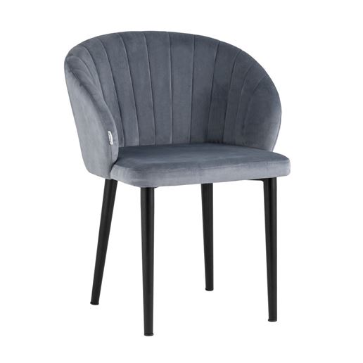 Стул с подлокотниками Шон велюр серый