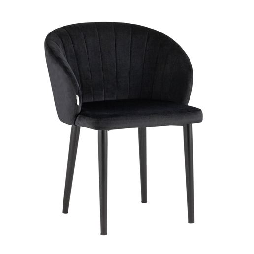 Стул с подлокотниками Шон велюр черный