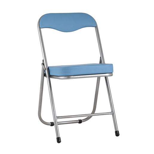 Стул складной ДЖОН металлик, голубой