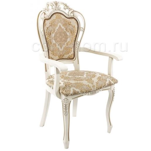 Стул деревянный Bronte молочный / патина