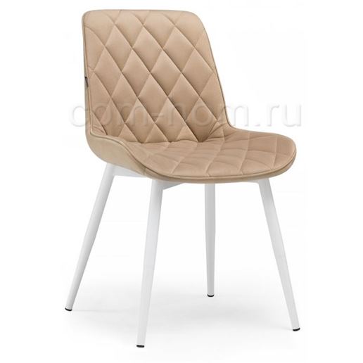 Стул на металлокаркасе Баодин velutto 05 / белый